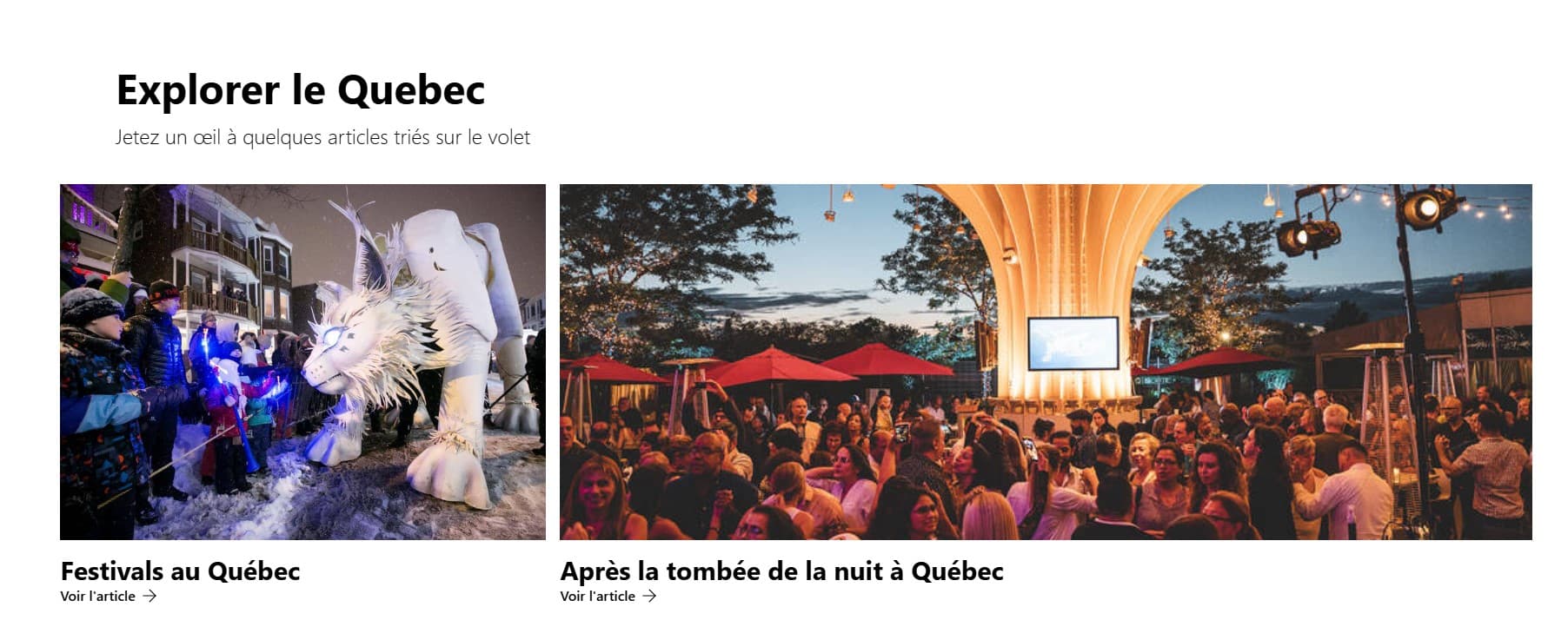 Fourth page of VisitezLeQuebec