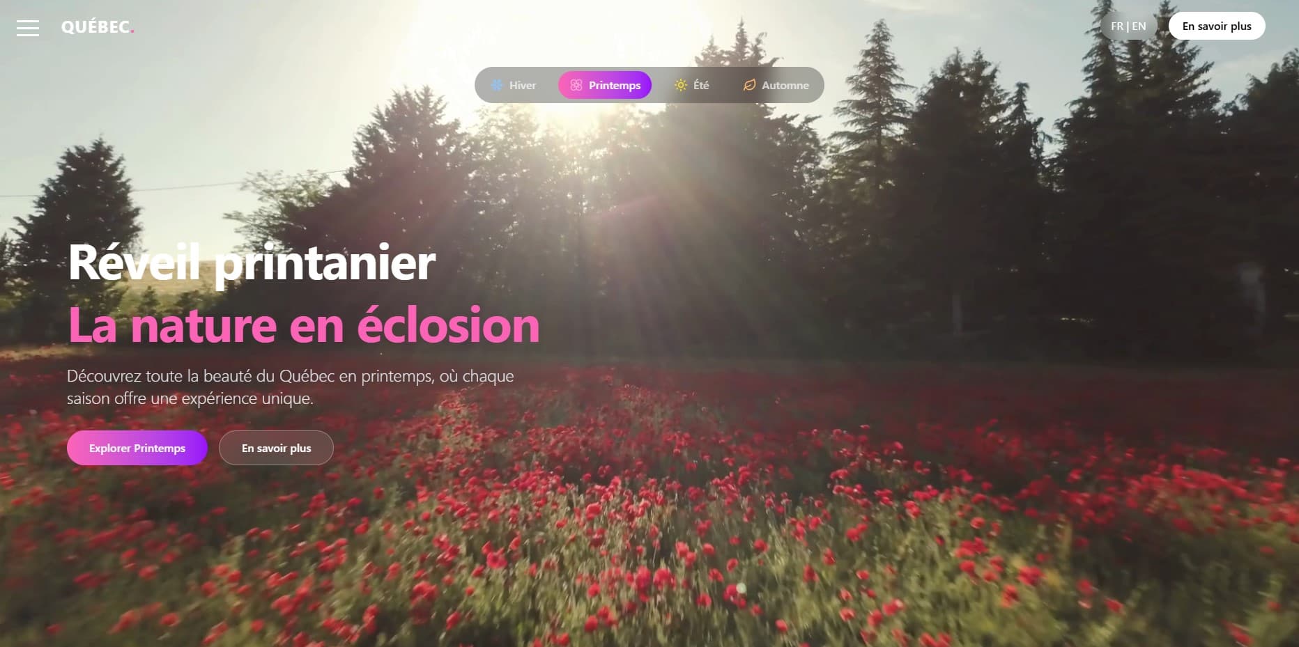 Home page of VisitezLeQuebec